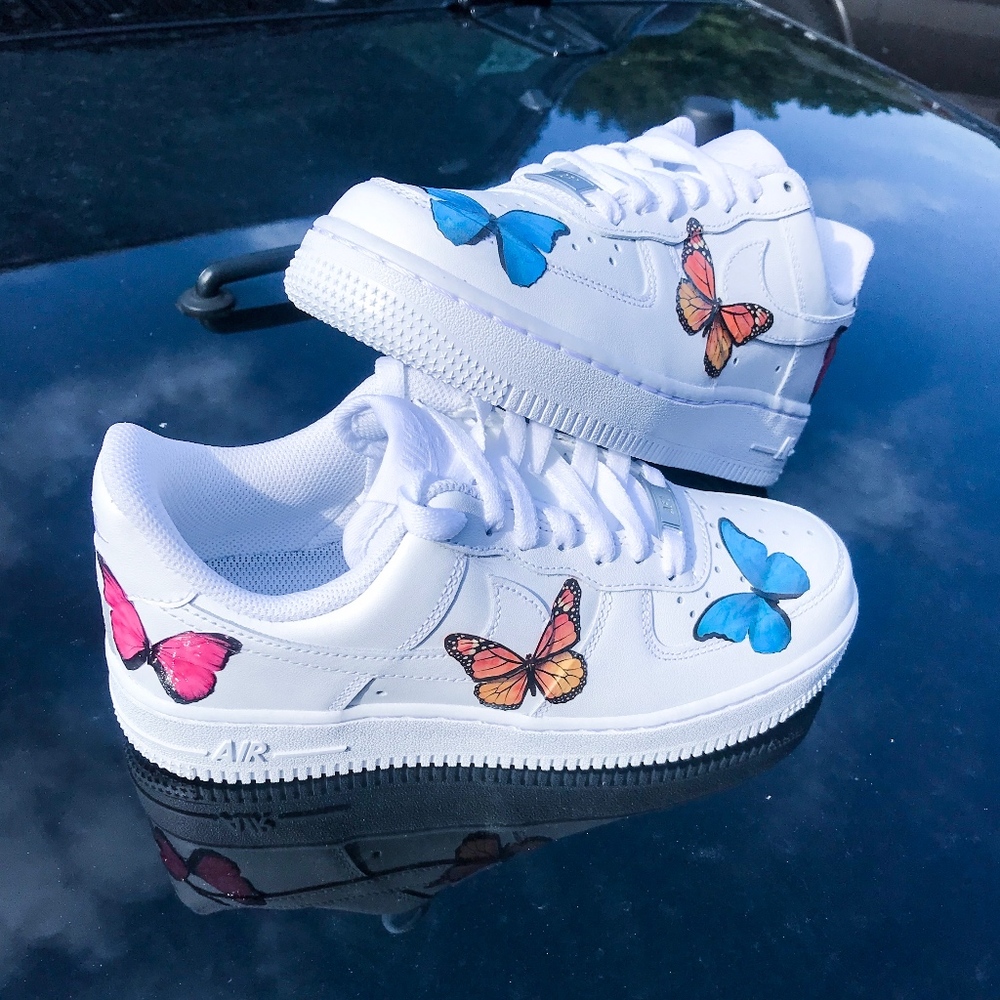 RAINBOW BUTTERFLY Air Force 1s - Picture 3 of 4